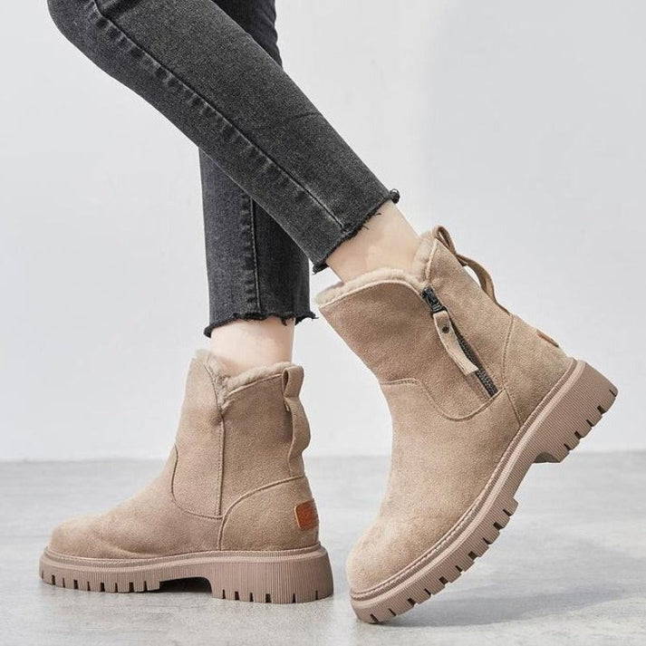 Botas Mujer con Forro de Lana y Cremallera