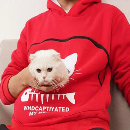 Sudadera Mujer con Capucha y Bolsillo para Mascotas Diseño Gráfico
