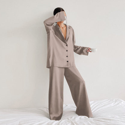 Pijama Mujer de Satén Dos Piezas Oversize