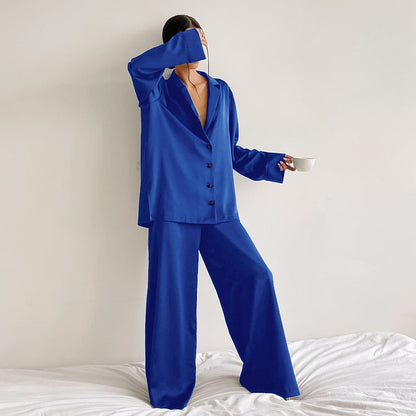 Pijama Mujer de Satén Dos Piezas Oversize