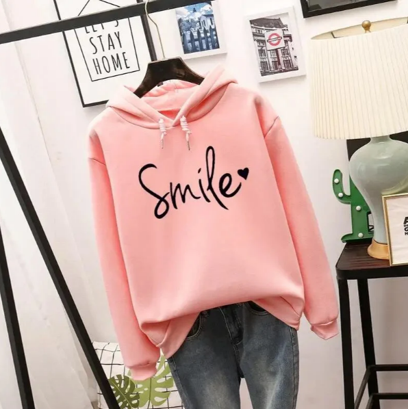 Sudadera mujer con capucha y estampado ajuste cómodo