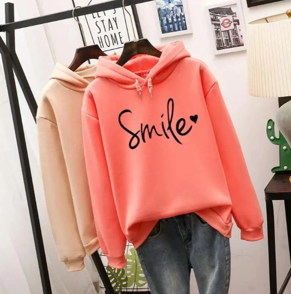 Sudadera mujer con capucha y estampado ajuste cómodo