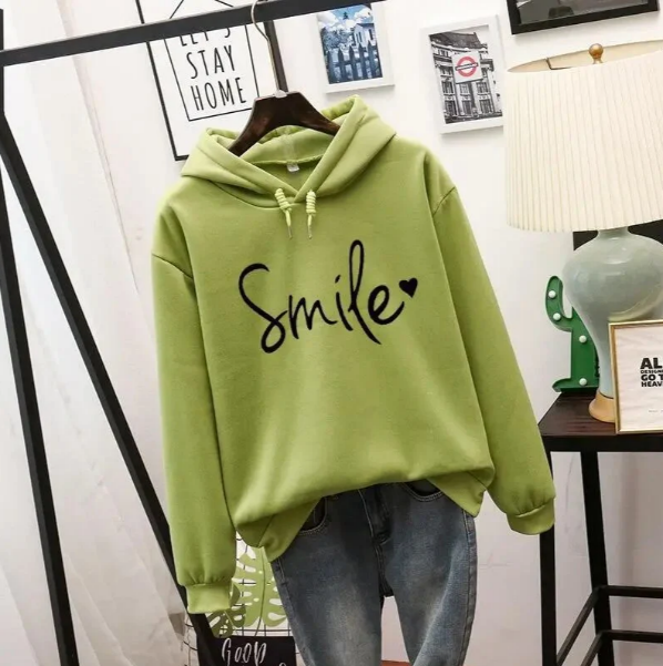 Sudadera mujer con capucha y estampado ajuste cómodo