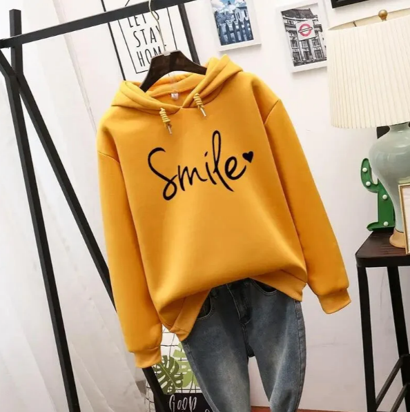 Sudadera mujer con capucha y estampado ajuste cómodo