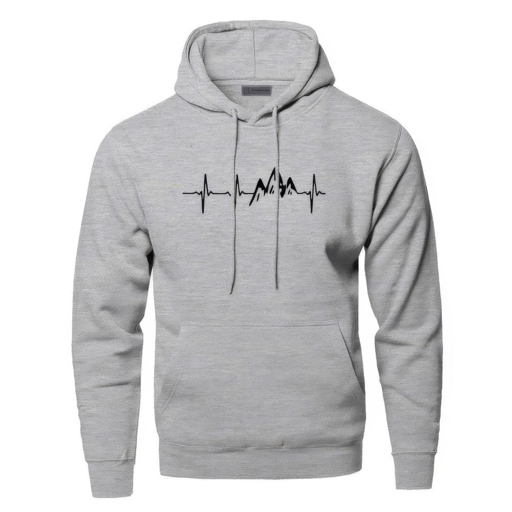 Sudadera Hombre con Capucha y Estampado Casual