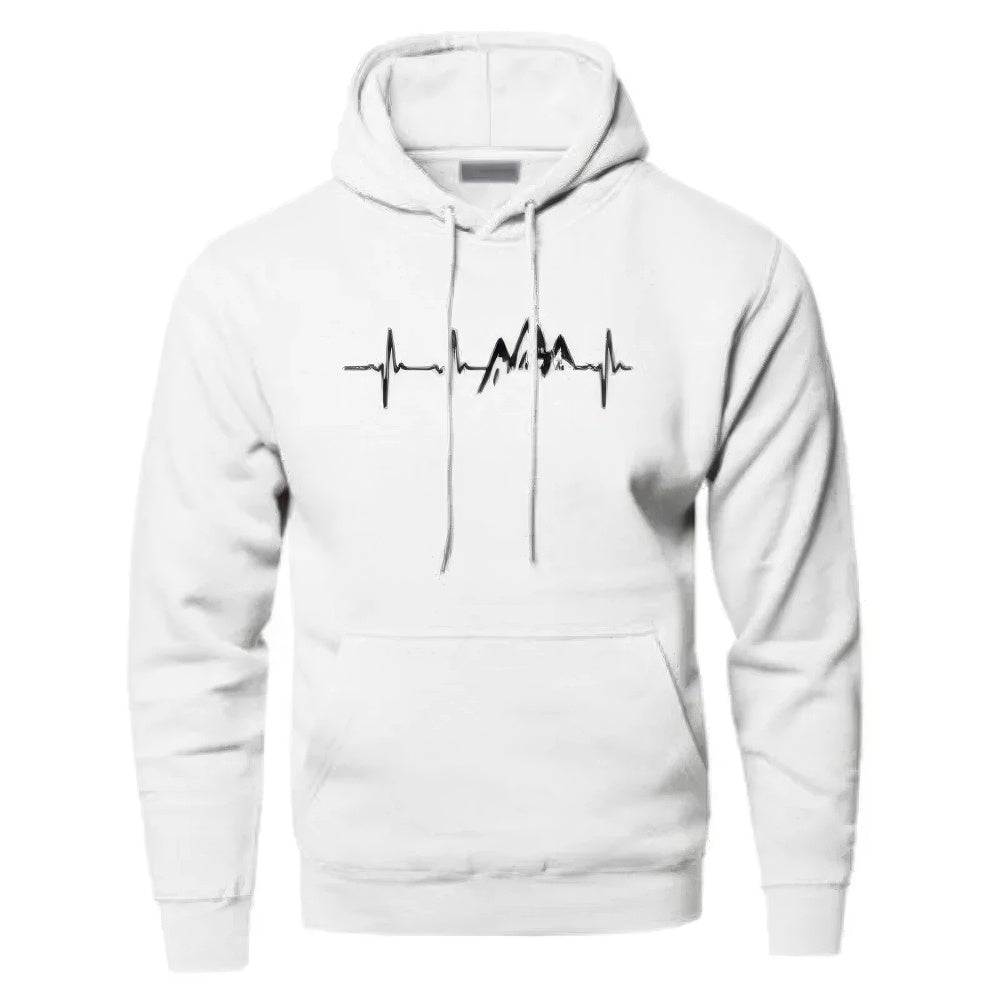 Sudadera Hombre con Capucha y Estampado Casual