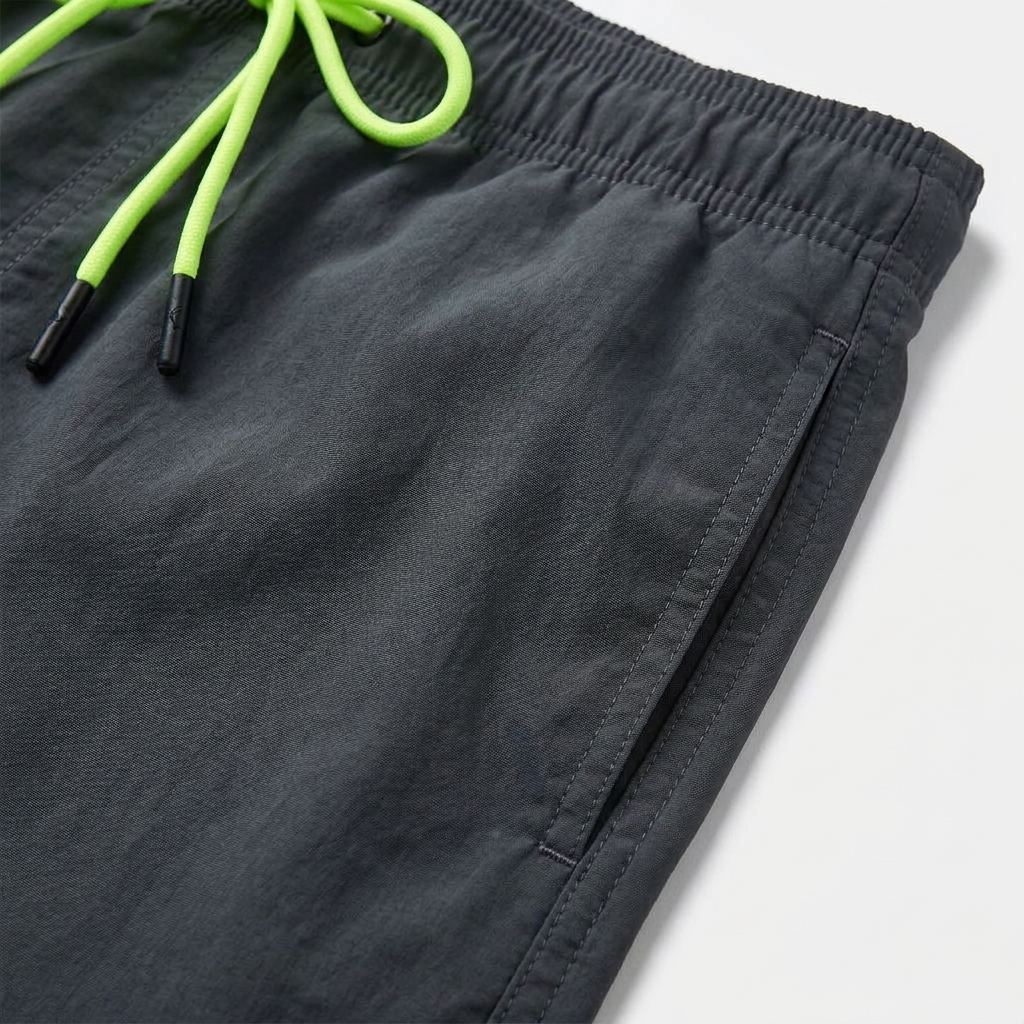 Bañador Shorts Hombre Con Cintura Elástica Cordón Bolsillos Laterales