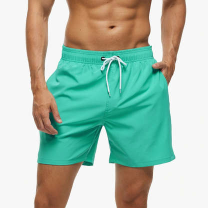 Bañador Shorts Hombre Con Cintura Elástica Cordón Bolsillos Laterales