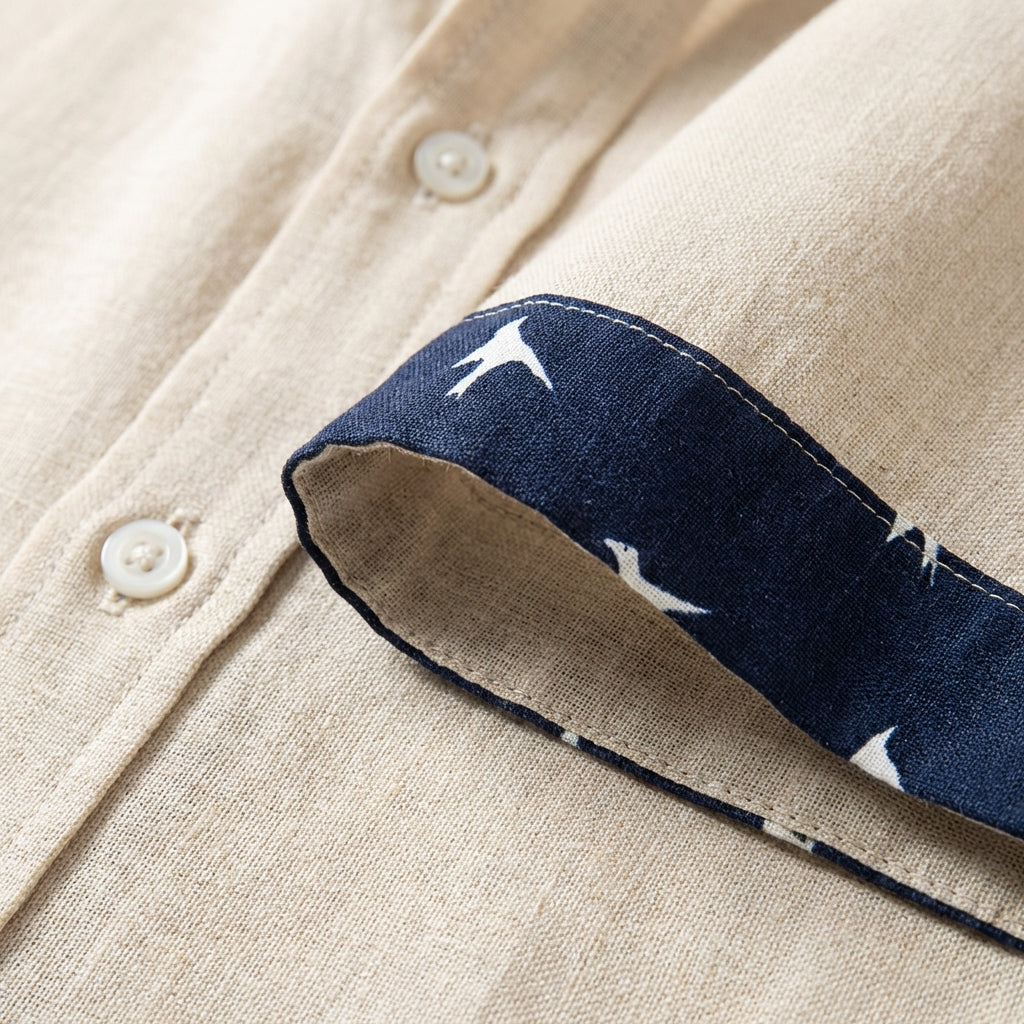 Camisa Hombre Manga Corta Algodón Cuello Clásico Ajuste Regular