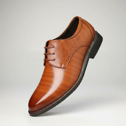 Zapatos Derby Hombre Puntera Lisa Costuras Contrastantes Formal