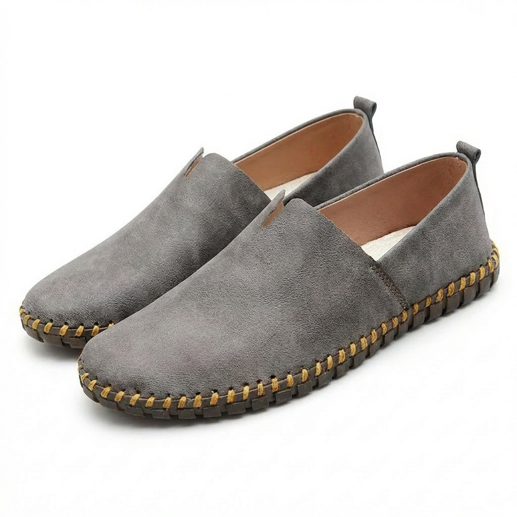 Mocasines Hombre Cuero Costuras Slip-On Casual