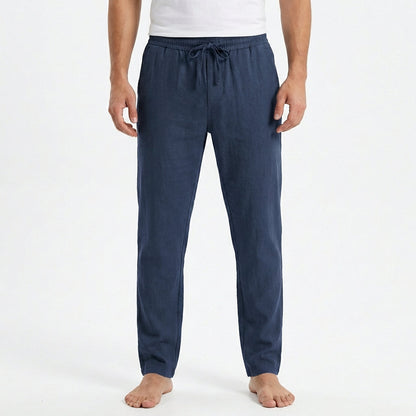 Pantalón Hombre Algodón Cintura con Cordón Bajo Ajustado