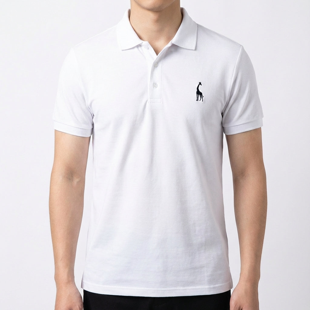 Polo Hombre Algodón Bordado Cuello Clásico Casual