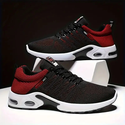 Zapatillas Deportivas Hombre Tejido Malla Cordones Suela Gruesa