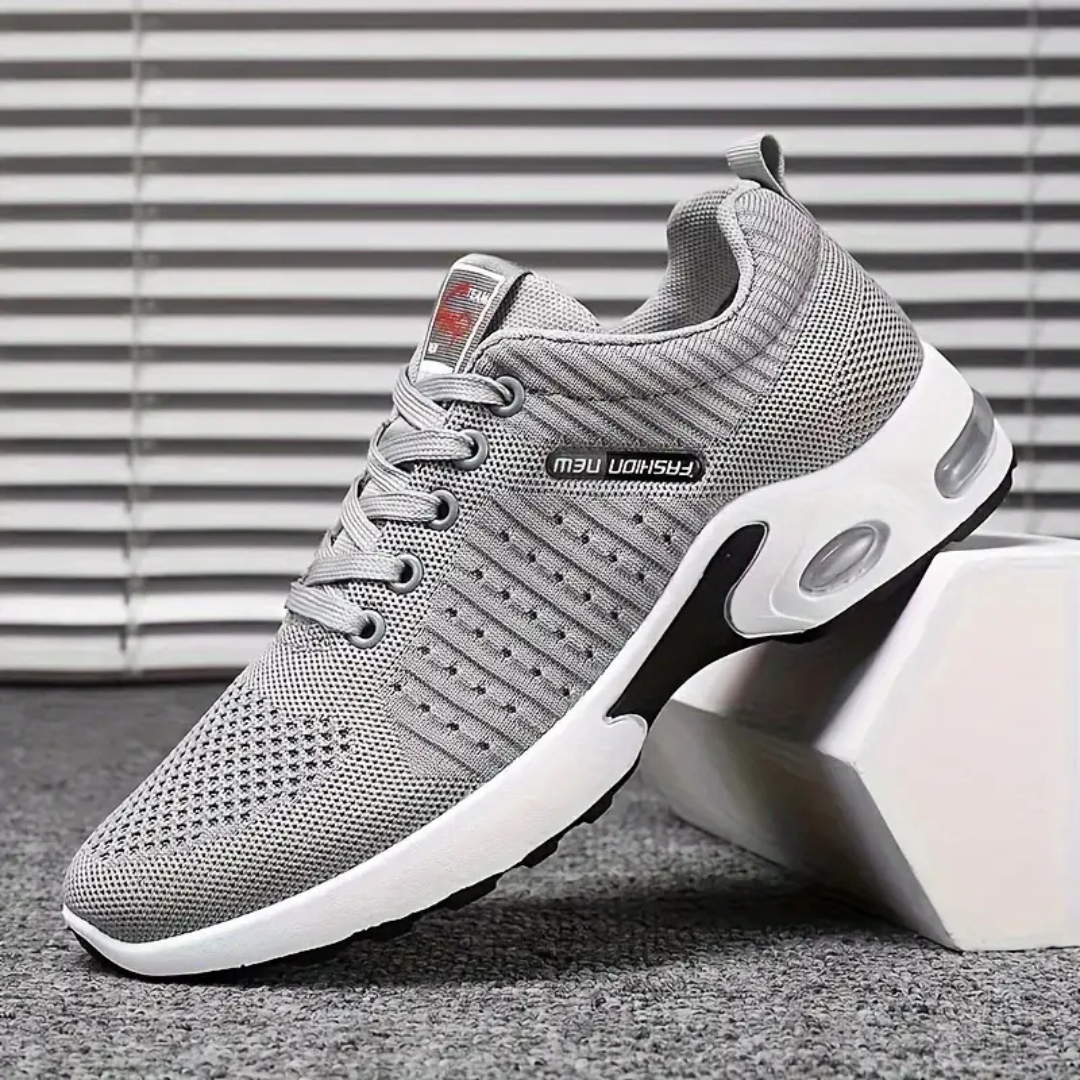 Zapatillas Deportivas Hombre Tejido Malla Cordones Suela Gruesa