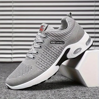 Zapatillas Deportivas Hombre Tejido Malla Cordones Suela Gruesa