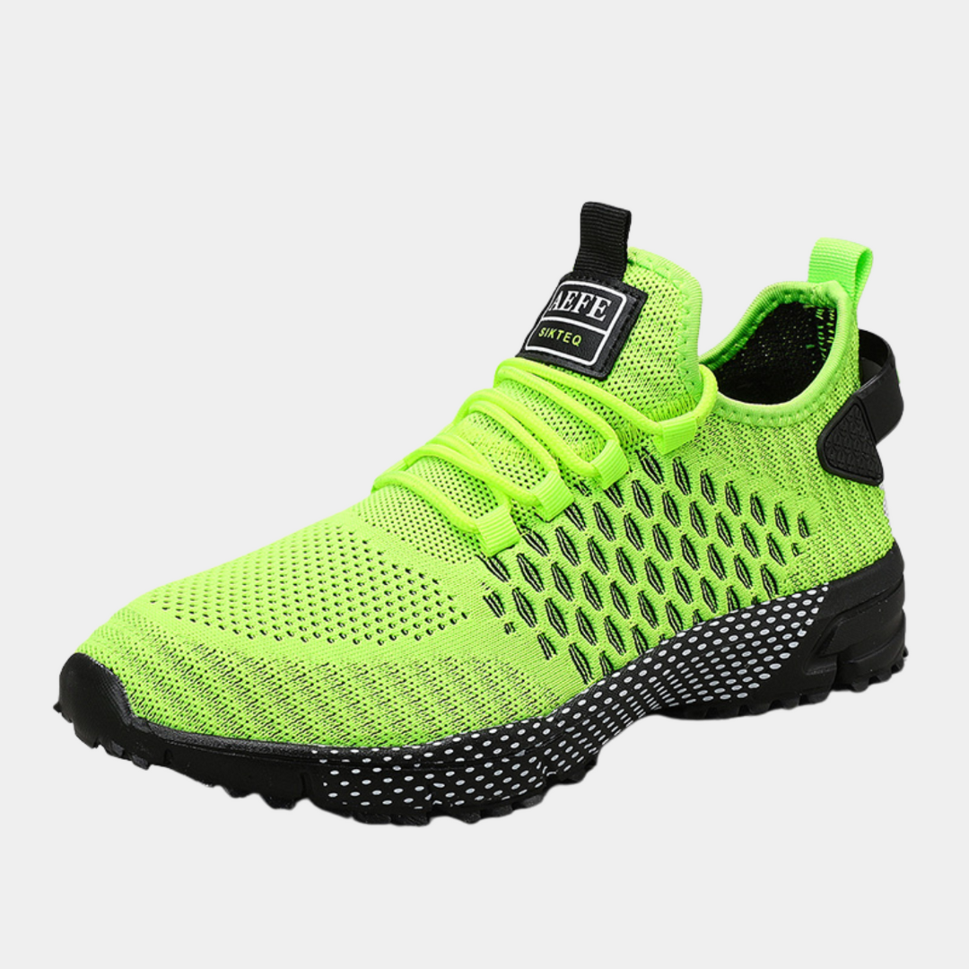 Zapatillas Running Hombre Malla Transpirable Cordones Suela Tacos