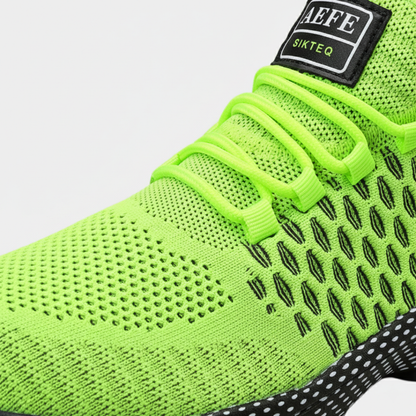 Zapatillas Running Hombre Malla Transpirable Cordones Suela Tacos