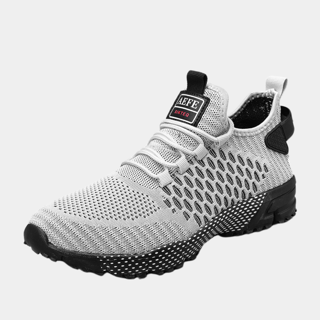 Zapatillas Running Hombre Malla Transpirable Cordones Suela Tacos
