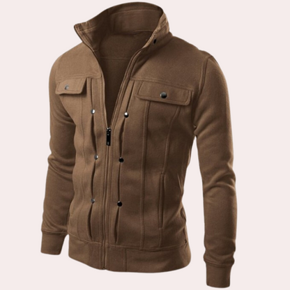 Chaqueta Hombre con Cremallera Cuello Alto