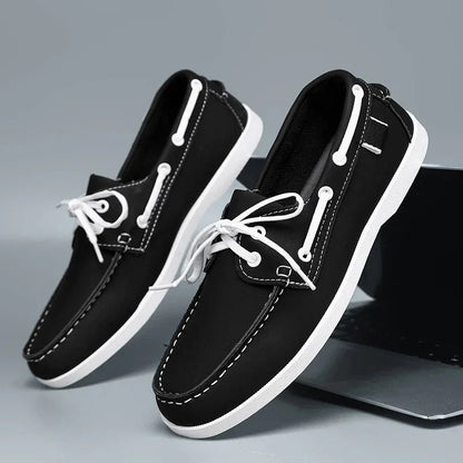 Mocasines Hombre de Lona Suela de Goma Estilo Slip-On