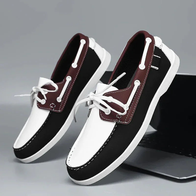 Mocasines Hombre de Lona Suela de Goma Estilo Slip-On