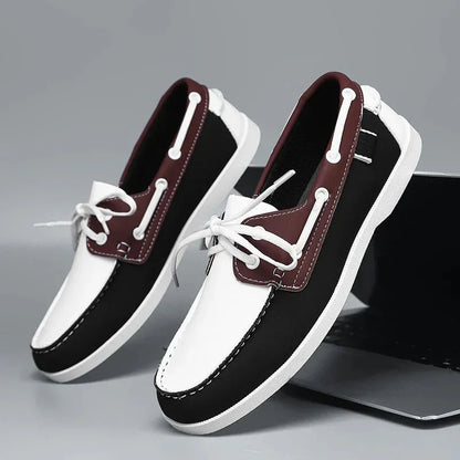 Mocasines Hombre de Lona Suela de Goma Estilo Slip-On