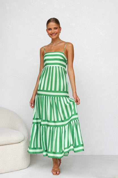 Vestido Verano Mujer Ligero Tirantes Finos Estampado Rayas