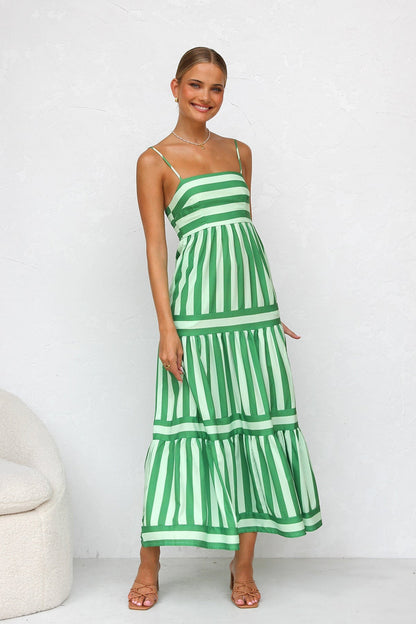 Vestido Verano Mujer Ligero Tirantes Finos Estampado Rayas