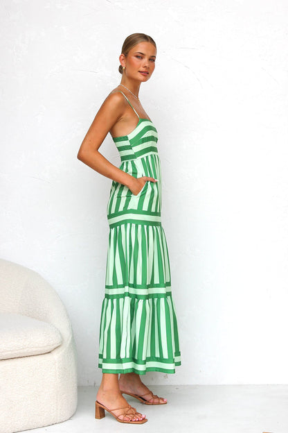 Vestido Verano Mujer Ligero Tirantes Finos Estampado Rayas