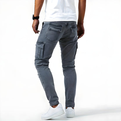 Pantalón cargo hombre algodón elástico corte cómodo urbano