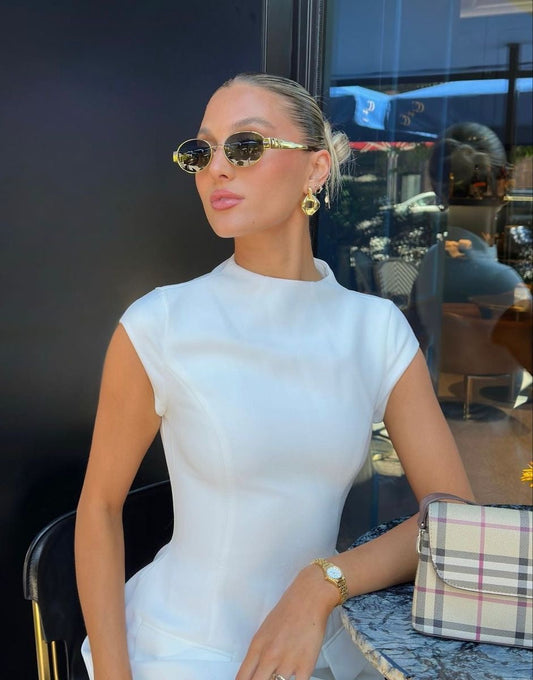 Gafas de Sol Unisex Montura Metálica Estilo Ovalado Vintage - Mavetta