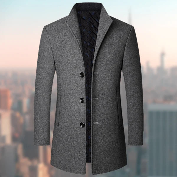 Chaqueta Acolchada Hombre con Cierre de Botones