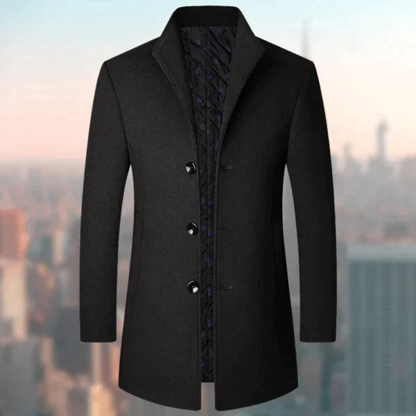 Chaqueta Acolchada Hombre con Cierre de Botones
