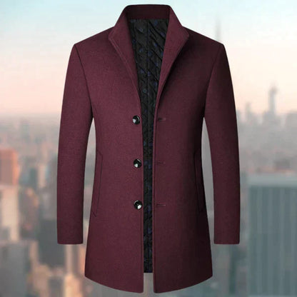 Chaqueta Acolchada Hombre con Cierre de Botones
