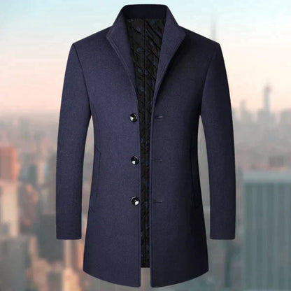 Chaqueta Acolchada Hombre con Cierre de Botones