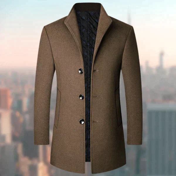 Chaqueta Acolchada Hombre con Cierre de Botones