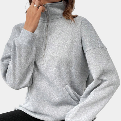 Jersey Mujer Polar con Cremallera Ajuste Regular