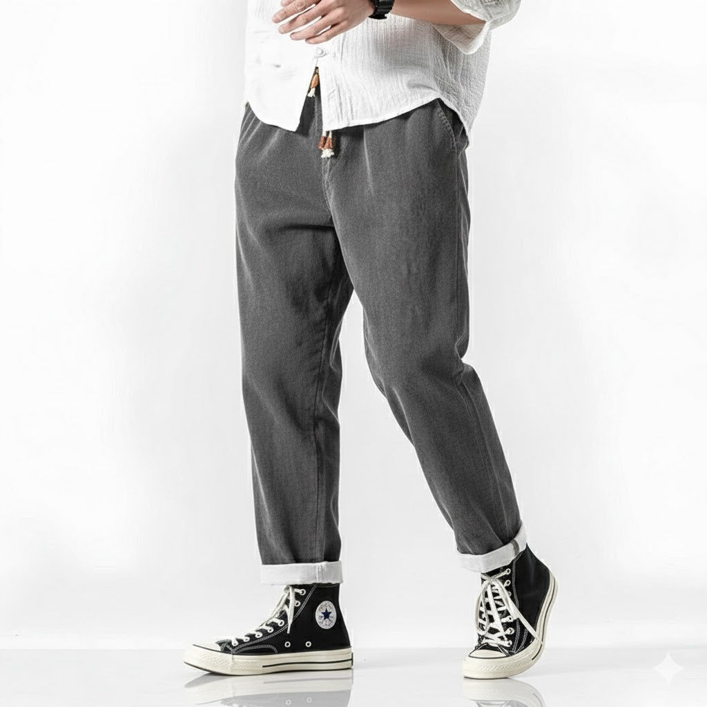 Pantalones Vaqueros Hombre Cómodos Ajuste Regular
