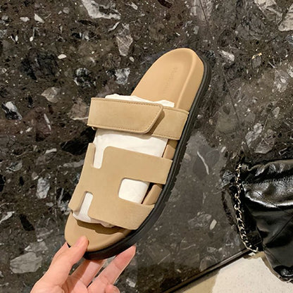 Sandalias Gladiadoras Mujer con Cierre de Velcro Ajustable