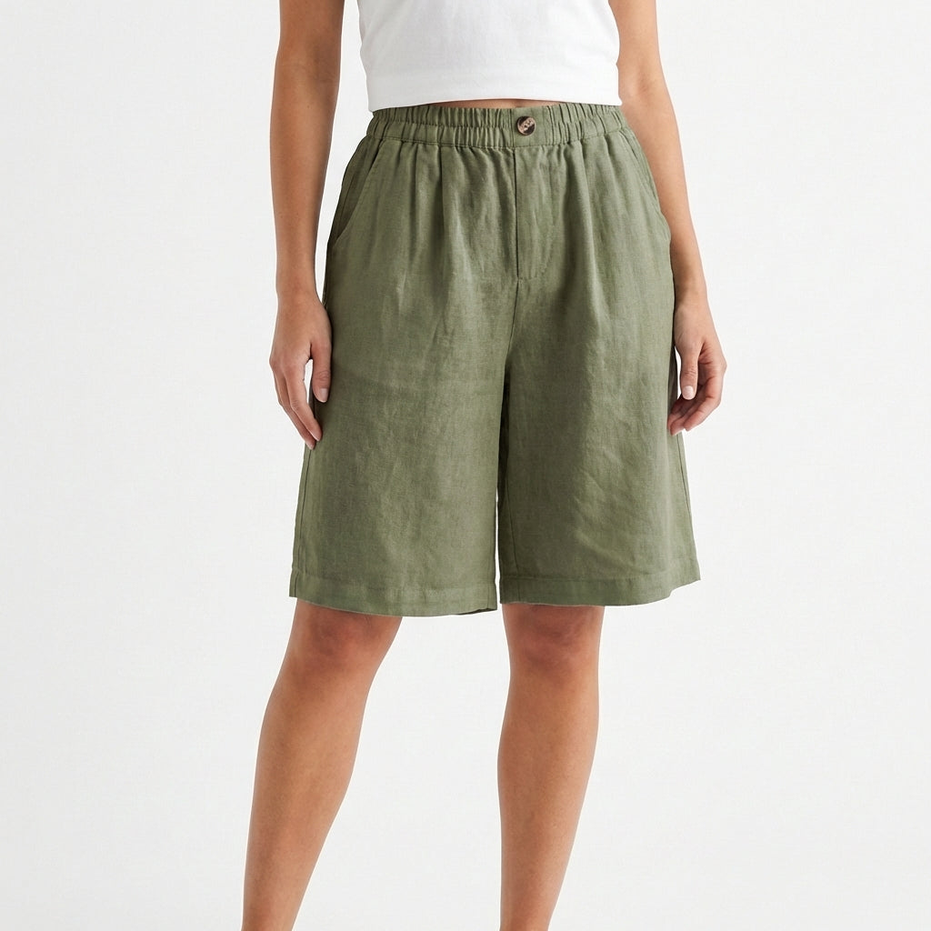 Short Mujer Casual Corte Ancho