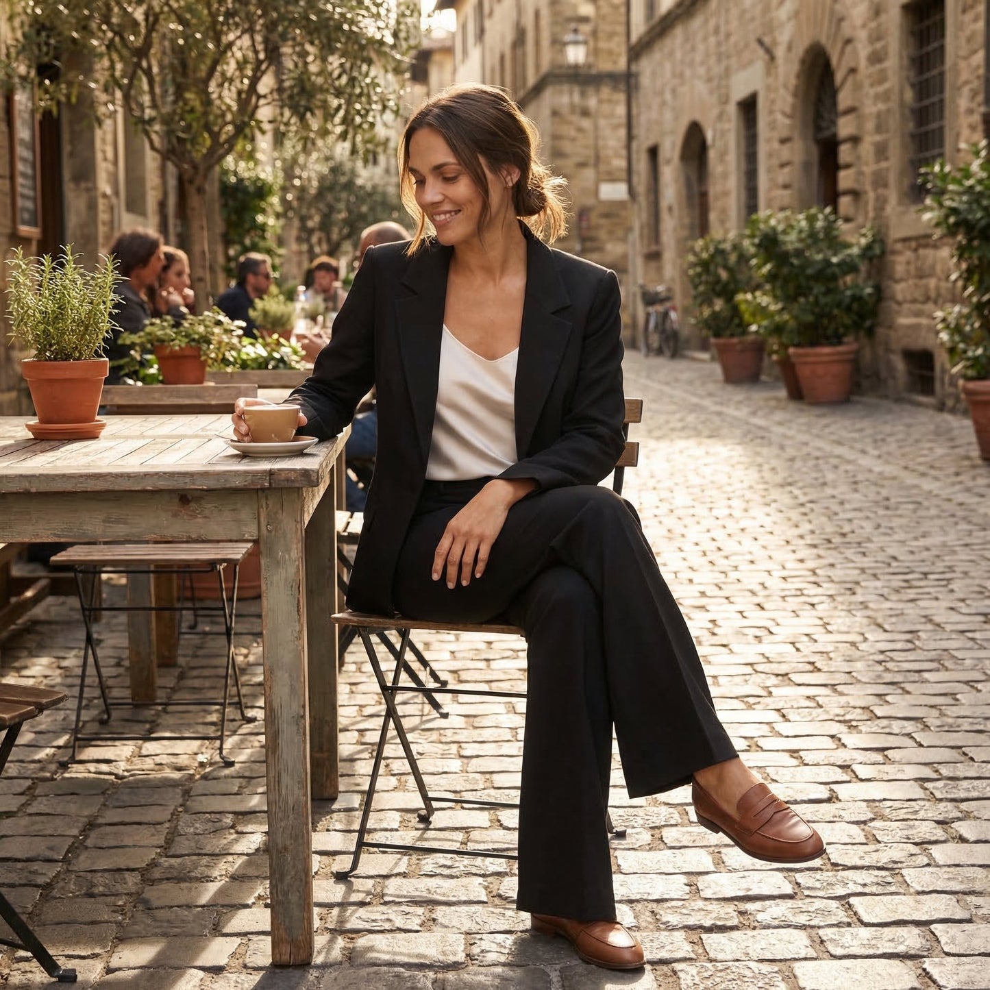 Traje Blazer y Pantalón Mujer Ajuste Elegante