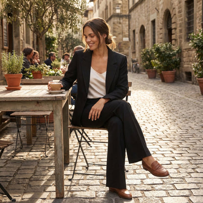 Traje Blazer y Pantalón Mujer Ajuste Elegante