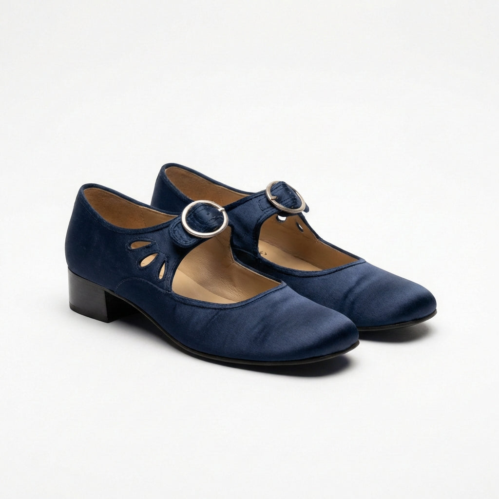 Zapatos Mary Jane Mujer con Hebilla Tacón Bajo