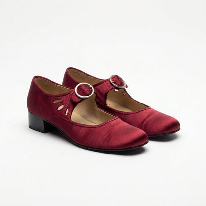 Zapatos Mary Jane Mujer con Hebilla Tacón Bajo
