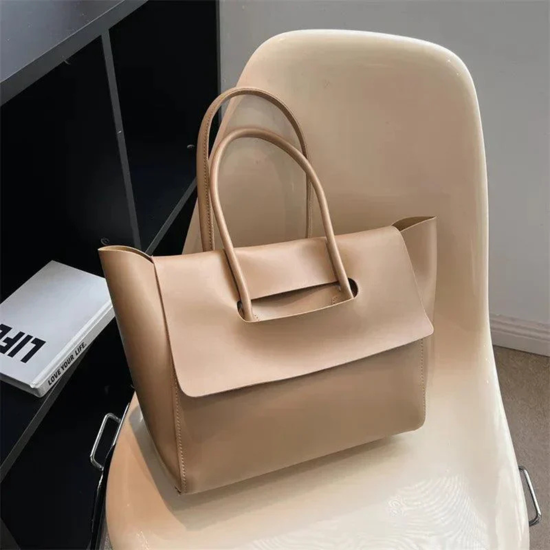 Bolso Tote Mujer de Mano Solapa Asa Doble Estructurado