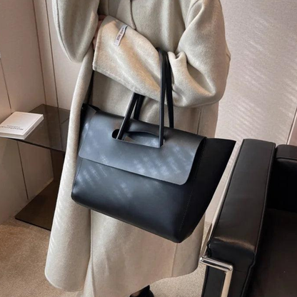 Bolso Tote Mujer de Mano Solapa Asa Doble Estructurado
