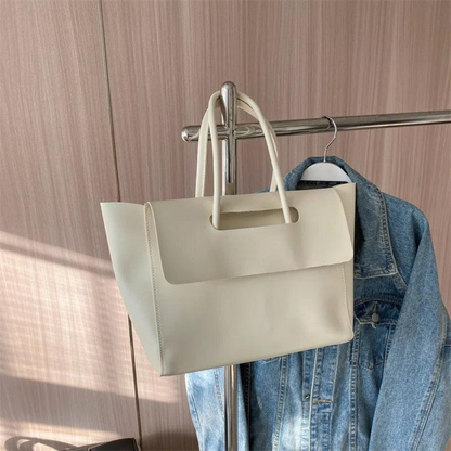 Bolso Tote Mujer de Mano Solapa Asa Doble Estructurado