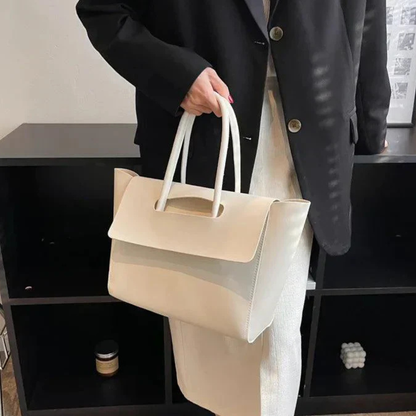 Bolso Tote Mujer de Mano Solapa Asa Doble Estructurado