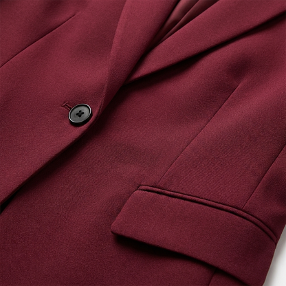 Blazer Mujer con Cierre de Un Botón Corte Slim Fit Ejecutivo